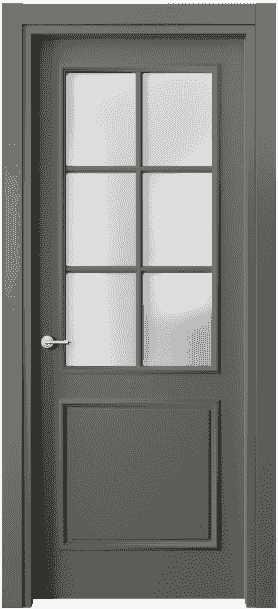 Дверь межкомнатная 8122 МКЛС САТ. Цвет Матовый классический серый. Материал Гладкая эмаль. Коллекция Paris. Картинка.