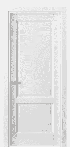 Дверь межкомнатная 1421 БШ . Цвет Белый шёлк. Материал Ciplex ламинатин. Коллекция Galant. Картинка.