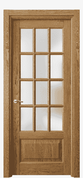 Дверь межкомнатная 0728 ДМД.Б САТ. Цвет Дуб медовый брашированный. Материал Массив дуба брашированный. Коллекция Lignum. Картинка.