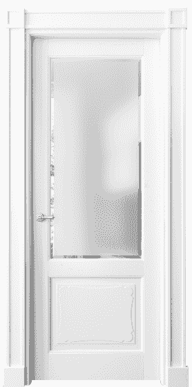 Дверь межкомнатная 6322 ББЛ САТ-Ф. Цвет Бук белоснежный. Материал Массив бука эмаль. Коллекция Toscana Elegante. Картинка.