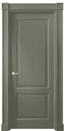 Дверь межкомнатная 6303 БОТС. Цвет Бук оливковый тёмный с серебром. Материал  Массив бука эмаль с патиной. Коллекция Toscana Plano. Картинка.