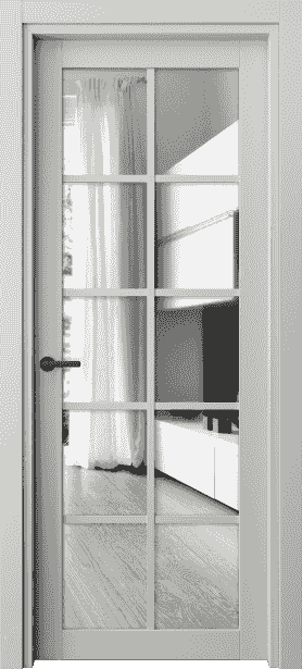 Дверь межкомнатная 2106 СШ ДВ ЗЕР. Цвет Серый шёлк. Материал Ciplex ламинатин. Коллекция Neo. Картинка.