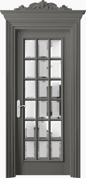 Дверь межкомнатная 6510 БКЛС САТ-Ф. Цвет Бук классический серый. Материал Массив бука эмаль. Коллекция Imperial. Картинка.