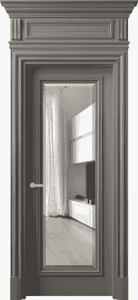Дверь межкомнатная 7300 БКЛС ПРОЗ Ф. Цвет Бук классический серый. Материал Массив бука эмаль. Коллекция Antique. Картинка.