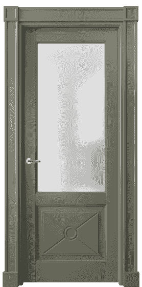 Дверь межкомнатная 6362 БОТ САТ. Цвет Бук оливковый тёмный. Материал Массив бука эмаль. Коллекция Toscana Litera. Картинка.