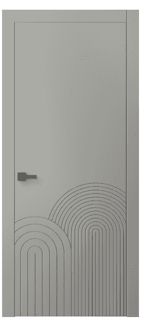 Дверь межкомнатная 8059 МНСР . Цвет Матовый нейтральный серый. Материал Гладкая эмаль. Коллекция Linea. Картинка.