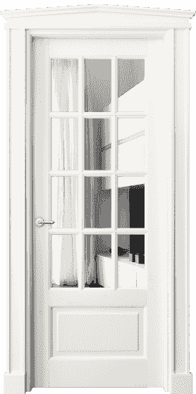 Дверь межкомнатная 6313 БЖМ ЗЕР. Цвет Бук жемчуг. Материал Массив бука эмаль. Коллекция Toscana Grigliato. Картинка.