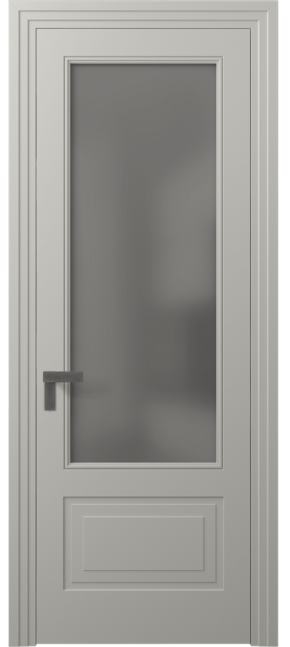 Межкомнатная дверь Rocca 8342 Матовый тёплый серый Сатинированное серое стекло, триплекс Цена 82899 ₽ | Volhovec