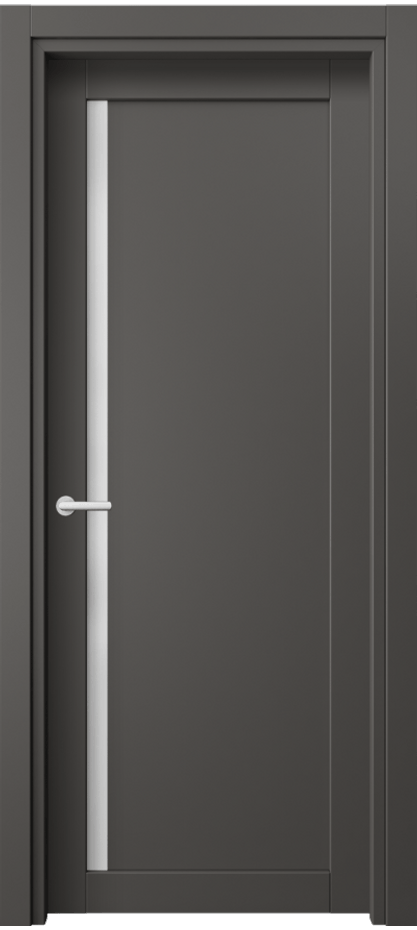 Межкомнатная дверь Нео 2110 ПЭТ графитовый Сатинированное стекло Цена 26699 ₽ | Volhovec