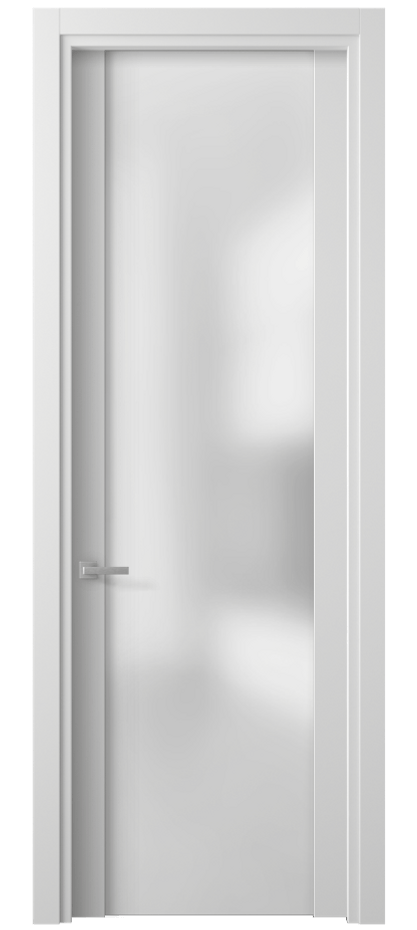 Межкомнатная дверь Planum 4114 Белый шёлк Сатинированное стекло Цена 37399 ₽ | Volhovec