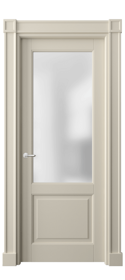 Межкомнатная дверь Toscana Plano 6302 Бук бежево-серый Сатинированное стекло Цена 97983 ₽ | Volhovec