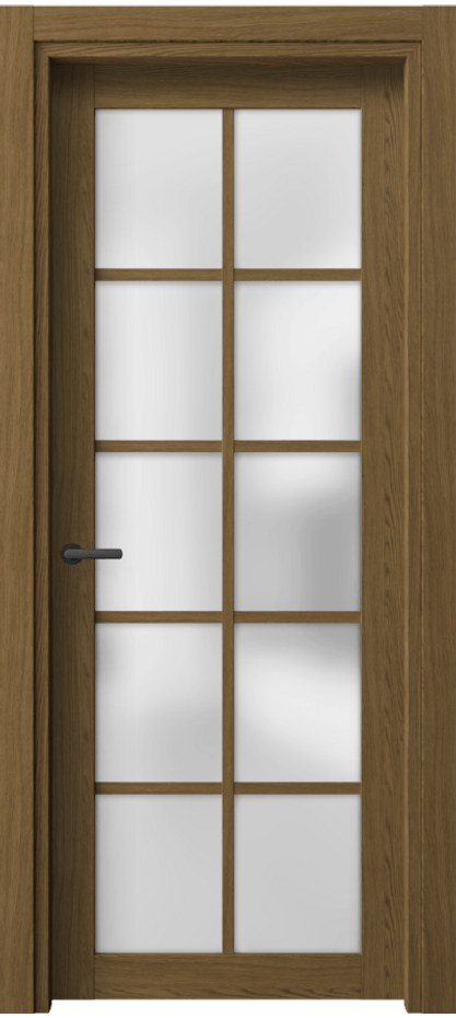Межкомнатная дверь Нео 2106 Торфяной дуб Сатинированное стекло Цена 32099 ₽ | Volhovec