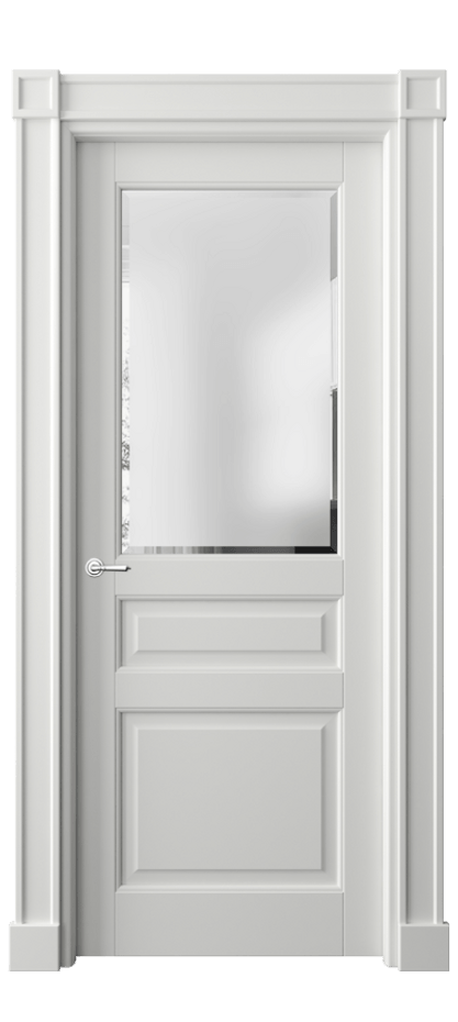 Межкомнатная дверь Toscana Plano2 6304 Бук светло-серый Сатинированное стекло с фацетом Цена 102783 ₽ | Volhovec