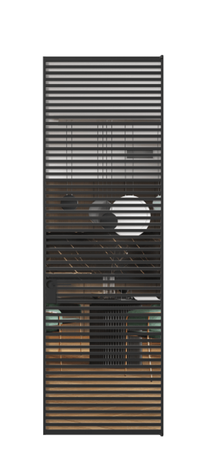 Алюминиевая дверь АЛПЛ040.07 Алюминий Черный Прозрачное стекло "Crystal Vision", калёное Цена 229770  | Volhovec