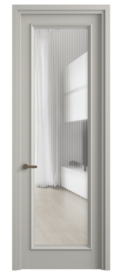 Дверь межкомнатная Шарм 6702 Матовый тёплый серый Рифлёное стекло "Мору", триплекс Узкий классический наличник МТСР Цена 101899 ₽ Наличники уже входят в базовый комплект. Фабрика дверей Волховец 8 (800) 551 43 19 Межкомнатная дверь Шарм 6702 Матовый тёплый серый Рифлёное стекло "Мору", триплекс Цена 101899 ₽ | Volhovec