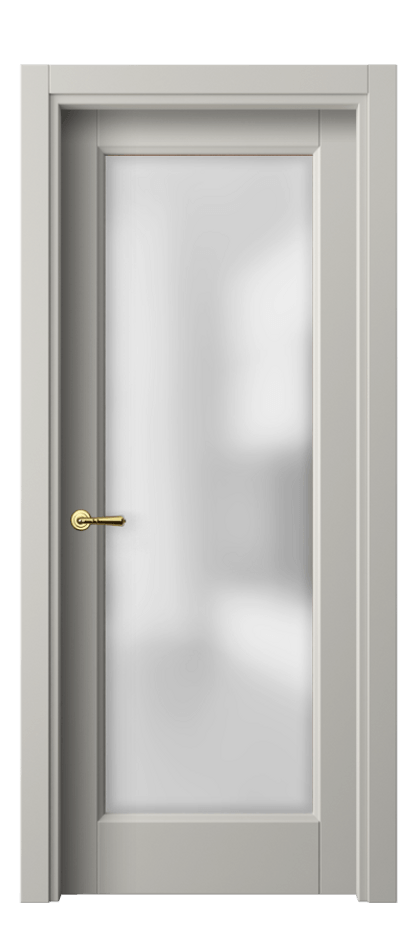 Межкомнатная дверь Galant 1402 Матовый тёплый серый Сатинированное стекло Цена 52399 ₽ | Volhovec