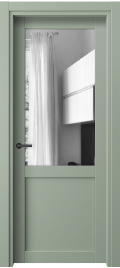 Межкомнатная дверь Neo// 2122 ПЭТ светло-оливковый Двустороннее зеркало, триплекс Цена 30599 ₽ | Volhovec