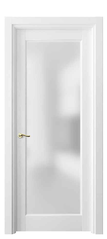 Межкомнатная дверь Лигнум 0700 Дуб белоснежный Сатинированное стекло Цена 129399 ₽ | Volhovec