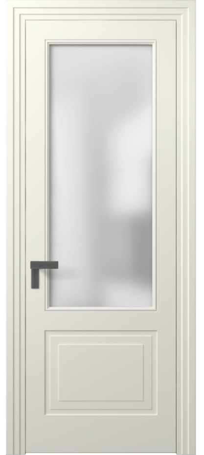 Межкомнатная дверь Rocca 8352 Матовый жемчужный Сатинированное стекло Цена 71319 ₽ | Volhovec