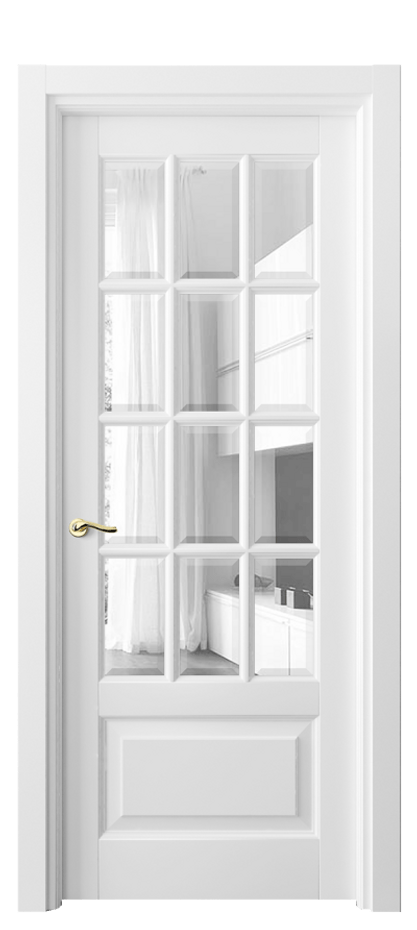 Дверь межкомнатная Лигнум 0728 Матовый белоснежный Прозрачное стекло с фацетом Гладкий наличник МБЛ Цена 122599 ₽ Наличники уже входят в базовый комплект. Фабрика дверей Волховец 8 (800) 551 43 19 Межкомнатная дверь Лигнум 0728 Матовый белоснежный Прозрачное стекло с фацетом Цена 122599 ₽ | Volhovec