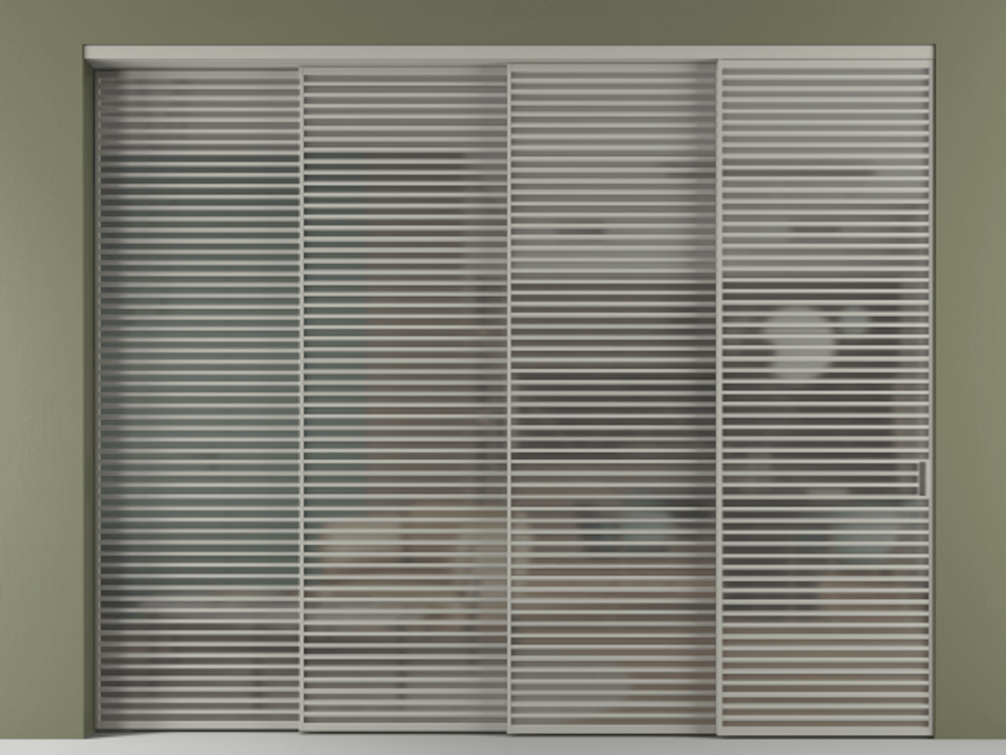 Перегородка Formato внутри проёма телескопик синхро 3 АЛПР 040.07 Алюминий нейтральный серый Сатинированное серое стекло, триплекс, 6 мм. Цена 863500 ₽ 1. Полотно 4 шт. (800/2100 мм)
2. Комплект установки раздвижной системы
3. Базовый комплект фурнитуры
4. Комплект фурнитуры телескопик синхро-3
5. Ручка RONDO
. Фабрика дверей Волховец 8 (800) 551 43 19 Перегородка Formato внутри проёма телескопик синхро 3 АЛПР 040.07 Алюминий нейтральный серый Сатинированное серое стекло, триплекс, 6 мм Цена 863500 ₽ | Volhovec