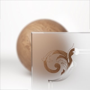 Сатинированное стекло Виньетка