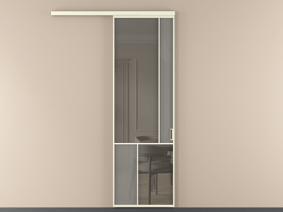 Алюминевая перегородка vd1_1_АМБ_Серый сатин триплекс+Серый триплекс_new. Цвет Алюминий молочно-белый. Материал Алюминий в эмали. Коллекция Перегородка Mosaic вдоль стены одностворчатая. Фото. Алюминевая перегородка vd1_1_АМБ_Серый сатин триплекс+Серый триплекс_new. Цвет Алюминий молочно-белый. Материал Алюминий в эмали. Коллекция Перегородка Mosaic вдоль стены одностворчатая. Картинка.