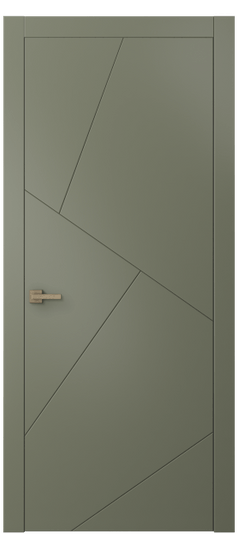 Дверь межкомнатная 8058 МОТ . Цвет Матовый оливковый тёмный. Материал Гладкая эмаль. Коллекция Linea. Картинка.