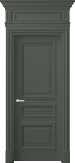 Дверь межкомнатная 7305 Зелёно-серый RAL 7009. Цвет RAL. Материал Массив бука эмаль. Коллекция Antique. Картинка.