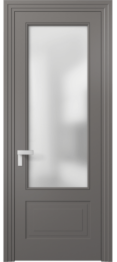 Дверь межкомнатная 8342 МКЛС Сатин. Цвет Матовый классический серый. Материал Гладкая эмаль. Коллекция Rocca. Картинка.