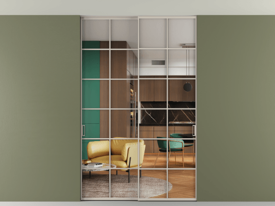 Алюминевая перегородка АЛПР 040.05_АСБЖ_Crystalvision_new. Цвет Алюминий светло-бежевый. Материал Алюминий в эмали. Коллекция Перегородка Formato внутри проёма скрытое крепление в потолок 2 створки. Фото. Алюминевая перегородка АЛПР 040.05_АСБЖ_Crystalvision_new. Цвет Алюминий светло-бежевый. Материал Алюминий в эмали. Коллекция Перегородка Formato внутри проёма скрытое крепление в потолок 2 створки. Картинка.