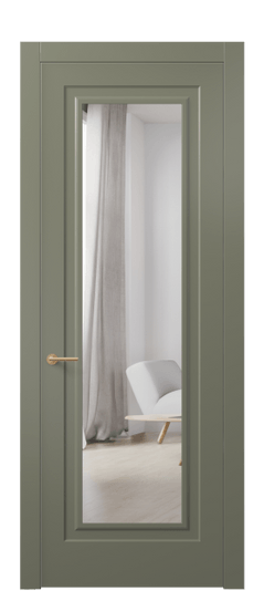 Межкомнатная дверь АКП 8403 МОТ Матовый оливковый тёмный Зеркало. Цвет Матовый оливковый тёмный. Материал Гладкая эмаль. Коллекция Mascot. Фото. Дверь межкомнатная АКП 8403 МОТ Матовый оливковый тёмный Зеркало. Цвет Матовый оливковый тёмный. Материал Гладкая эмаль. Коллекция Mascot. Картинка.