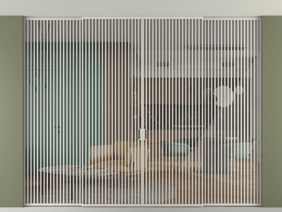 Алюминевая перегородка vn2+2_06 Алюминий тёплый серый Stopsol Clear. Цвет Алюминий тёплый серый. Материал Алюминий в эмали. Коллекция Перегородка Formato внутри проёма скрытое крепление в потолок 4 створки. Фото. Алюминевая перегородка vn2+2_06 Алюминий тёплый серый Stopsol Clear. Цвет Алюминий тёплый серый. Материал Алюминий в эмали. Коллекция Перегородка Formato внутри проёма скрытое крепление в потолок 4 створки. Картинка.