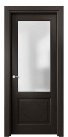 Дверь межкомнатная 6342 МАН САТ. Цвет Матовый антрацит. Материал Гладкая эмаль. Коллекция Тоскана Ромбо. Картинка.