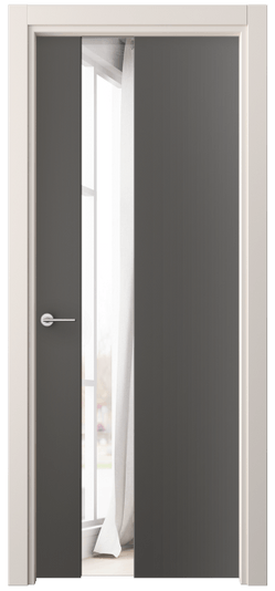 Дверь межкомнатная 4224 ПЭГФ ДВ ЗЕР. Цвет ПЭТ графитовый. Материал ПЭТ. Коллекция Фридом. Картинка.