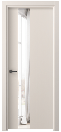 Дверь межкомнатная 4224 ПЭПБ ДВ ЗЕР. Цвет ПЭТ пудровый бежевый. Материал ПЭТ. Коллекция Фридом. Картинка.