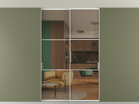 Алюминевая перегородка vn2_03 Алюминий светло-серый Бронза прозрачное. Цвет Алюминий светло-серый. Материал Алюминий в эмали. Коллекция Перегородка Формато внутри проёма скрытое крепление в потолок 2 створки. Фото. Алюминевая перегородка vn2_03 Алюминий светло-серый Бронза прозрачное. Цвет Алюминий светло-серый. Материал Алюминий в эмали. Коллекция Перегородка Формато внутри проёма скрытое крепление в потолок 2 створки. Картинка.