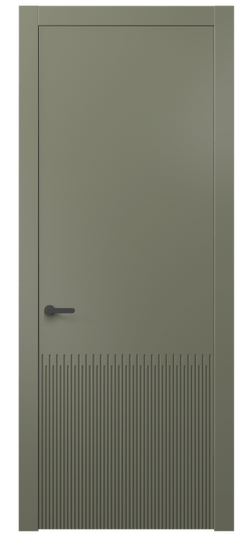 Дверь межкомнатная 8626 МОТ . Цвет Матовый оливковый тёмный. Материал Гладкая эмаль. Коллекция Dune. Картинка.