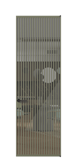 Дверь межкомнатная АЛПЛ040.06 АОТ Алюминий оливковый тёмный Stopsol Clear прозрачное. Цвет Алюминий оливковый тёмный. Материал Алюминий в эмали. Коллекция Formato. Картинка.