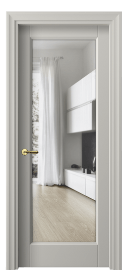 Дверь межкомнатная 1402 МТСР ПРОЗ. Цвет Матовый тёплый серый. Материал Гладкая эмаль. Коллекция Galant. Картинка.