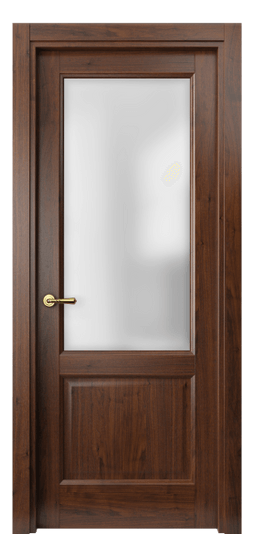 Дверь межкомнатная 1422 ОРБ САТ. Цвет Орех бренди. Материал Шпон ценных пород. Коллекция Galant. Картинка.