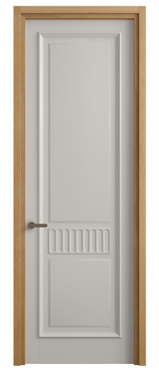 Дверь межкомнатная 6707 МОС . Цвет Матовый облачно-серый. Материал Гладкая эмаль. Коллекция Шарм. Картинка.