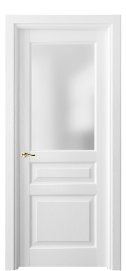 Дверь межкомнатная 0710 ДБС САТ. Цвет Дуб белоснежный. Материал Массив дуба эмаль. Коллекция Лигнум. Картинка.