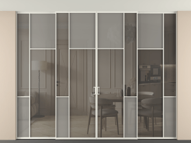 Алюминевая перегородка vntp4_5 БЕЛ. Цвет Алюминий Белый. Материал Алюминий. Коллекция Перегородка Mosaic внутри проёма скрытое крепление в потолок 4 створки. Фото. Алюминевая перегородка vntp4_5 БЕЛ. Цвет Алюминий Белый. Материал Алюминий. Коллекция Перегородка Mosaic внутри проёма скрытое крепление в потолок 4 створки. Картинка.