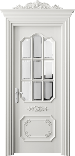 Дверь межкомнатная 6612 БС САТ Ф. Цвет Бук серый. Материал Массив бука эмаль. Коллекция Imperial. Картинка.