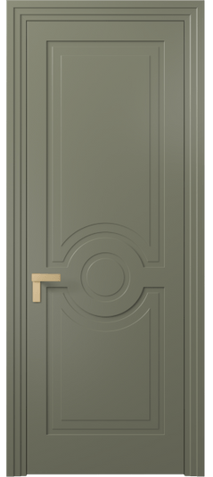 Дверь межкомнатная 8361 МОТ. Цвет Матовый оливковый тёмный. Материал Гладкая эмаль. Коллекция Rocca. Картинка.