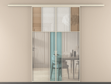 Перегородка Mosaic вдоль стены 2 створки