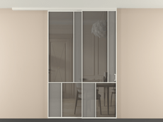 Перегородка Mosaic вдоль стены на потолок телескопик синхро 2