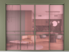 Перегородка Formato внутри проёма 4 створки