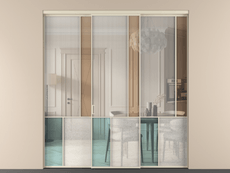 Перегородка Mosaic внутри проёма 3 створки